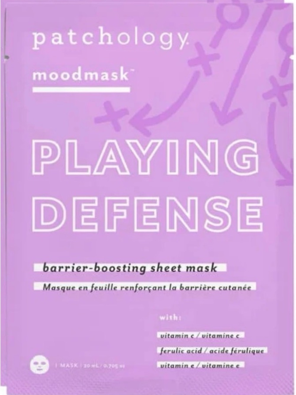 Patchology Playing Defense - Barrier-Boosting Moodmask: Block, Tackle, Glow NIP